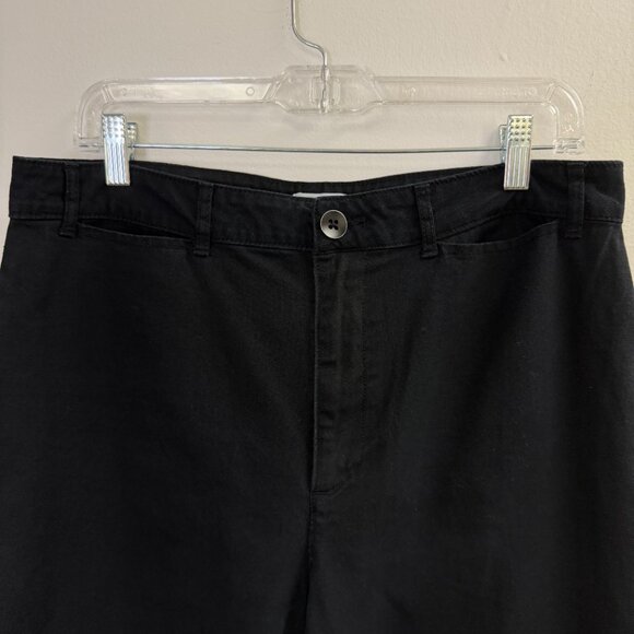 Old Navy high Waisted Black Crop Wide Leg Canvas Stretch Jeans - Picture 2 of 6